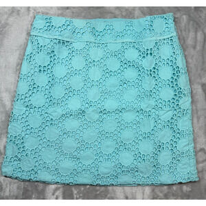 Vineyard Vines Women's Size 4 Eyelet Mini Skirt 100% Cotton Preppy Beachy‎